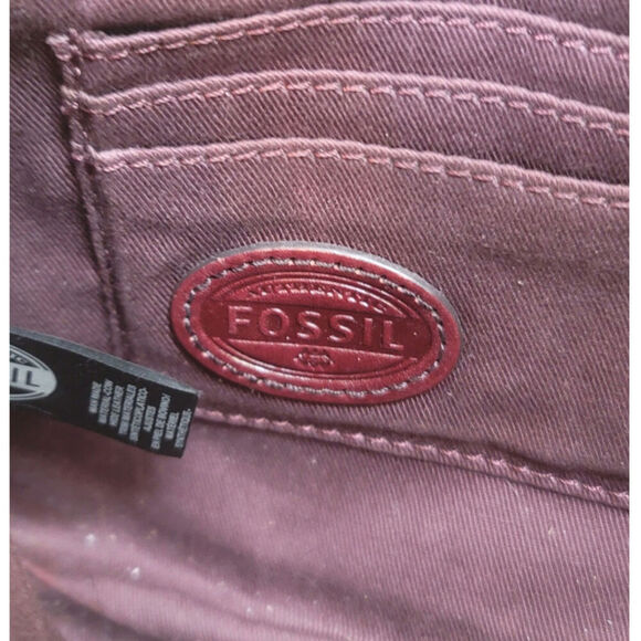 FOSSIL BLACK W WHITE POLKA DOT CROSSBODY PURSE W ADJUSTABLE STRAPS - Picture 10 of 13